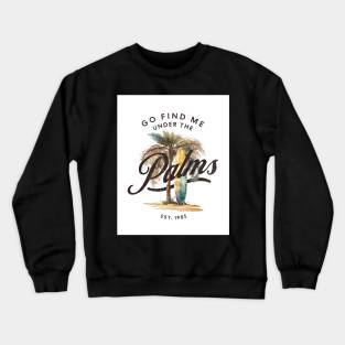 Under The Palms - Surfboard Crewneck Sweatshirt